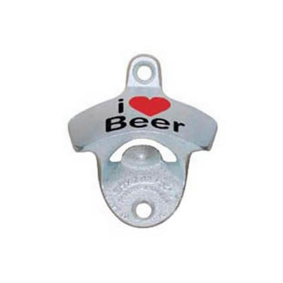 I Love Beer - I Heart Beer Wall Mount Bottle Opener